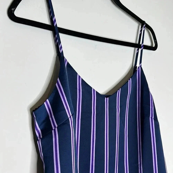 NWT Banana Republic Navy Blue Purple Striped Essential Cami Camisole Tank Top S - Picture 7 of 7